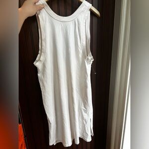 FP Movement by Free People White Tank Dress with Zipper Pocket on Back NWOT